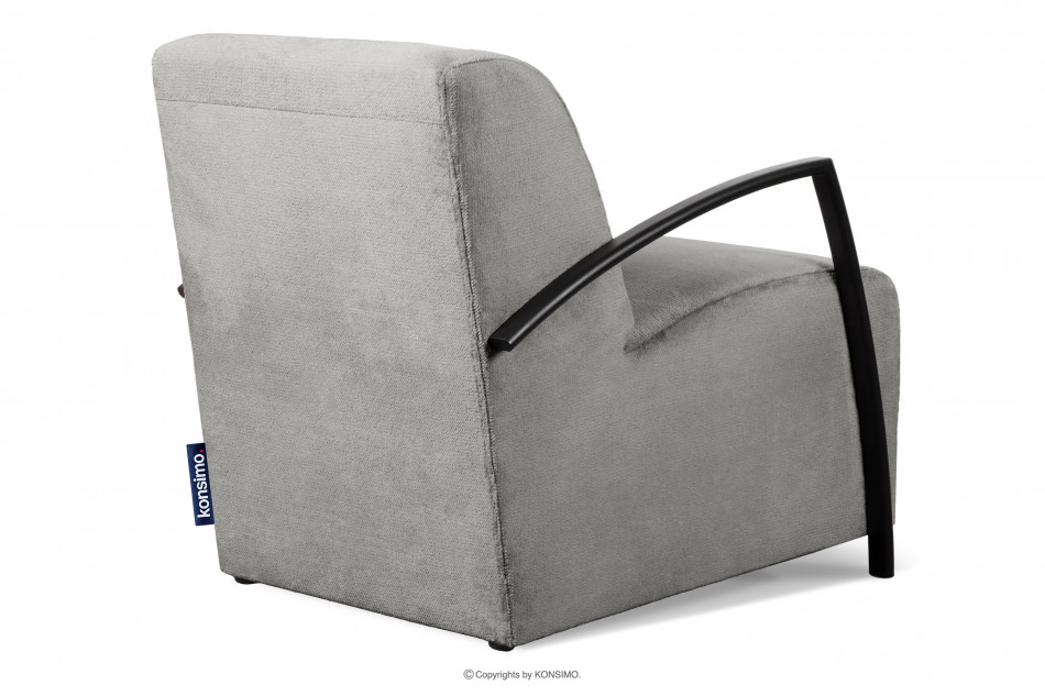 CARO Moderní šedé křeslo do obývacího pokoje šedá - obrázek 3