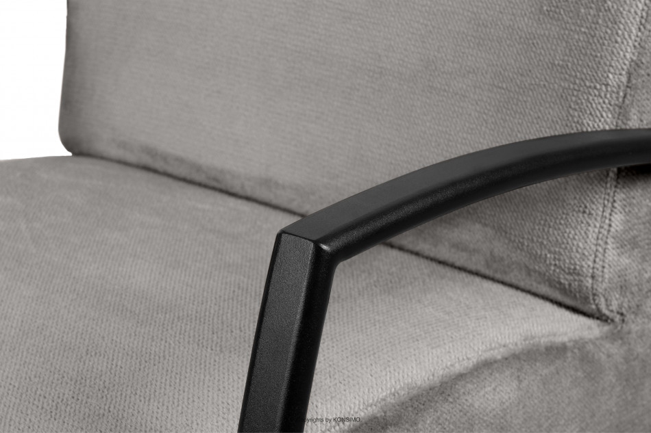 CARO Moderní šedé křeslo do obývacího pokoje šedá - obrázek 4