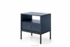 GEMMA Modrý noční stolek na kovových nohách modrý - obrázek 3