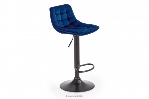 ALOSA, https://konsimo.cz/kolekce/alosa/ Skandinávská čalouněná barová židle, tmavě modrá námořnická/černá - obrázek