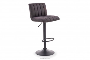 ETUS, https://konsimo.cz/kolekce/etus/ Barová židle s opěradlem z eko kůže, tmavě šedá tmavě šedá/černá - obrázek