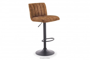 ETUS, https://konsimo.cz/kolekce/etus/ Elegantní barová židle s opěrkou z eko kůže, hnědá hnědá/černá - obrázek