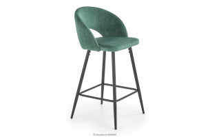 ATHER, https://konsimo.cz/kolekce/ather/ Skandinávská velurová barová židle zelená/černá - obrázek
