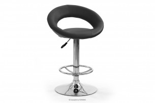 LOSTO, https://konsimo.cz/kolekce/losto/ Kovová černá barová židle z eko kůže Černá - obrázek