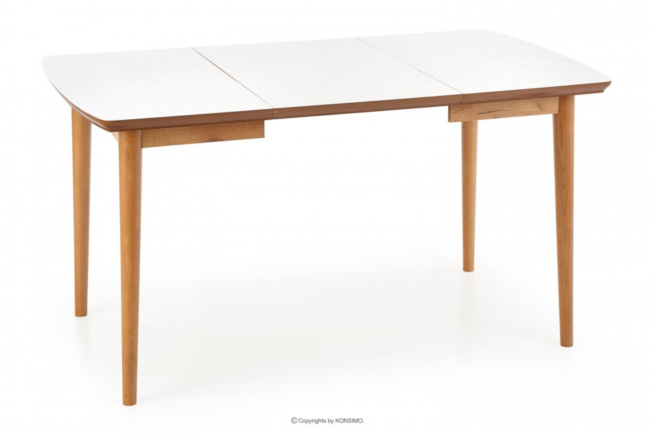 RANGO Dřevěný rozkládací stůl matná bílá/dub lefkas - obrázek 2