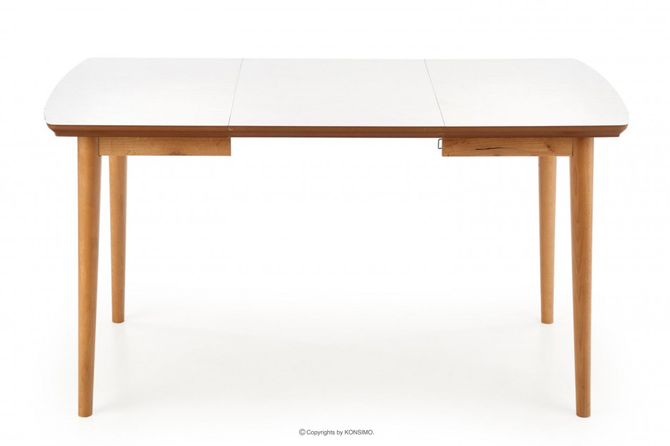 RANGO Dřevěný rozkládací stůl matná bílá/dub lefkas - obrázek 0