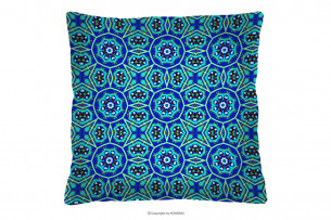 LUCENS, https://konsimo.cz/kolekce/lucens/ Modrý polštář se vzory 40x40 modrá/tyrkysová - obrázek