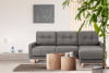 VISNA Rozkládací rohová pohovka do obývacího pokoje s úložným prostorem na lůžkoviny, šedá, pravá šedá - obrázek 2