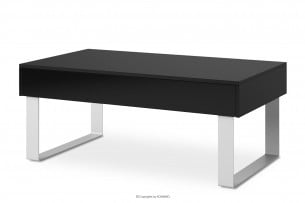 PAVO, https://konsimo.cz/kolekce/pavo/ Konferenční stolek se zásuvkou černý lesk černý lesk - obrázek