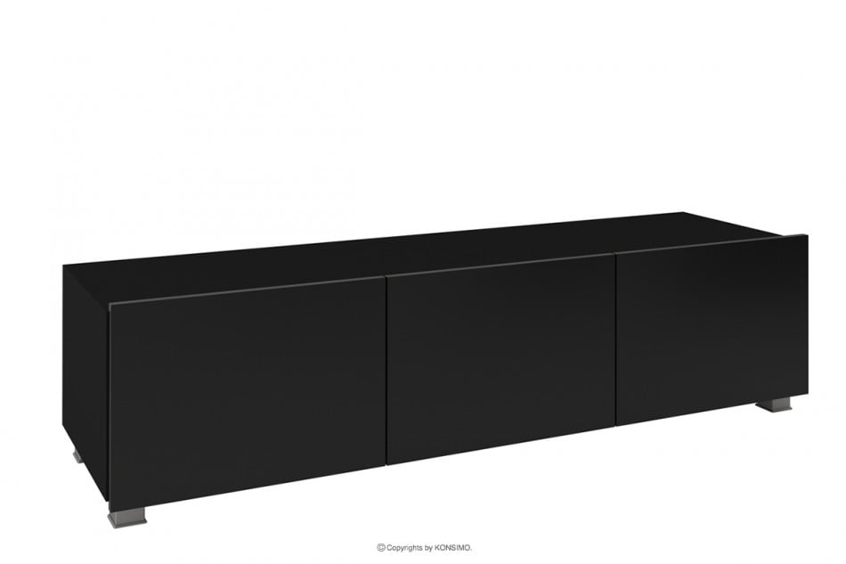 PAVO Skříňka pod TV 150 cm černý lesk černá lesk/matná černá - obrázek 0