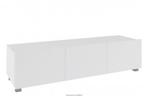 PAVO, https://konsimo.cz/kolekce/pavo/ Skříňka pod TV 150 cm bílý lesk lesklá bílá/matná bílá - obrázek