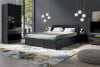 PAVO Moderní manželská postel z eko kůže černá Černá - obrázek 2