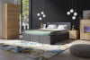 PAVO Moderní manželská postel z eko kůže grafitová grafit - obrázek 6