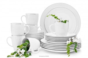 BOSS PLATYNOWA LINIA, https://konsimo.cz/kolekce/boss-platynowa-linia/ Jídelní a kávová porcelánová souprava pro 6 osob, Platinová linka (24 ks) Platinová řada - obrázek