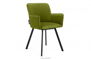 PYRUS, https://konsimo.cz/kolekce/pyrus/ Židle čalouněná velurem zelená olivová/černá - obrázek