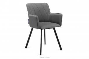 PYRUS, https://konsimo.cz/kolekce/pyrus/ Velurová židle do obývacího pokoje šedá šedá/černá - obrázek