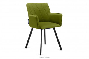 PYRUS, https://konsimo.cz/kolekce/pyrus/ Velurová židle do obývacího pokoje zelená olivová/černá - obrázek