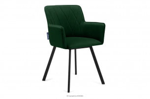 PYRUS, https://konsimo.cz/kolekce/pyrus/ Velurová židle do obývacího pokoje lahvově zelená tmavě zelená/černá - obrázek