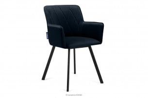 PYRUS, https://konsimo.cz/kolekce/pyrus/ Velurová židle do obývacího pokoje tmavě modrá námořnická/černá - obrázek