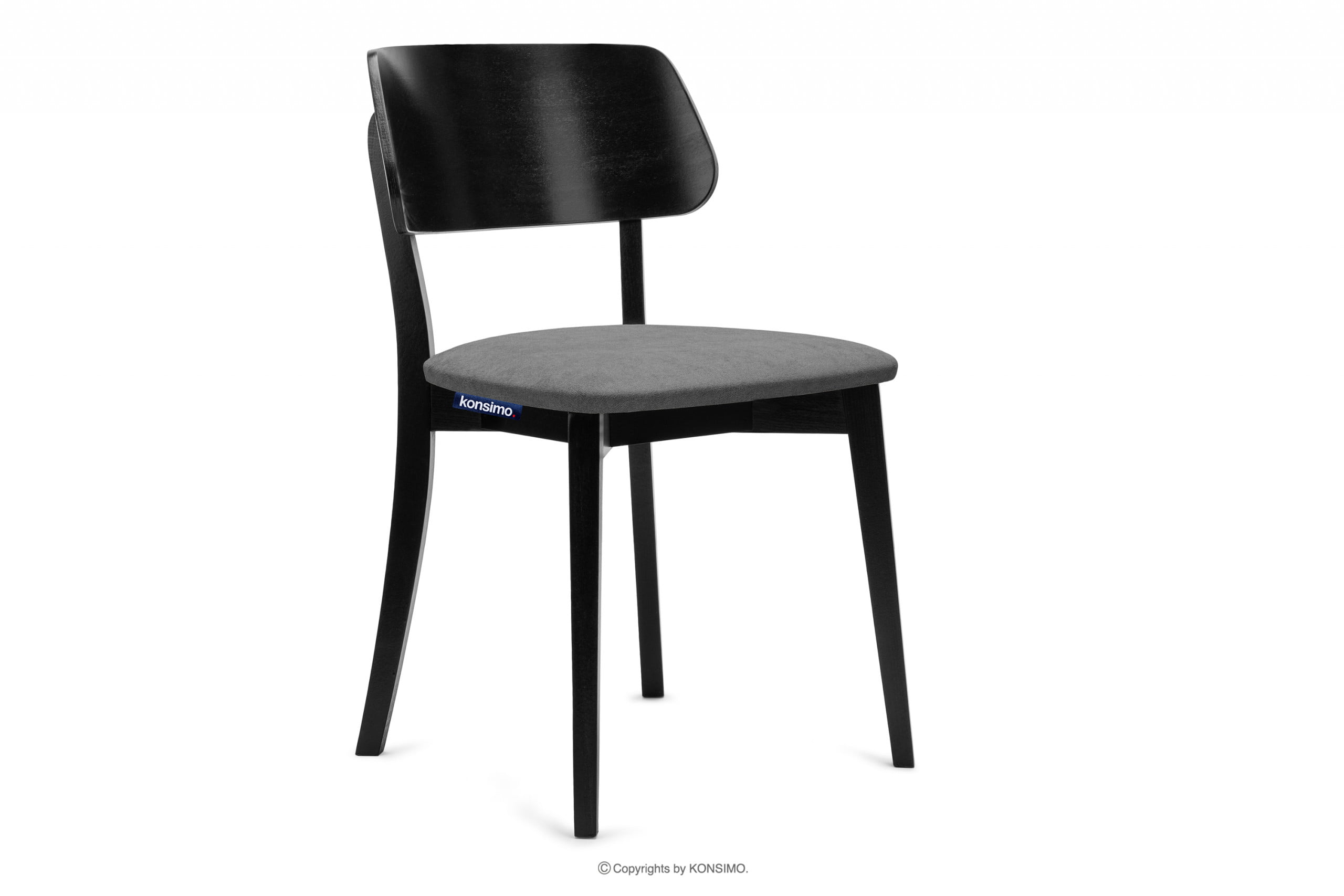 Moderní dřevěná židle černá šedá