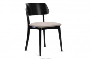 VINIS, https://konsimo.cz/kolekce/vinis/ Moderní dřevěná židle černá béžová béžová/černá - obrázek