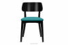 VINIS Moderní černé dřevěné židle tyrkysové 2ks tyrkysová/černá - obrázek 5