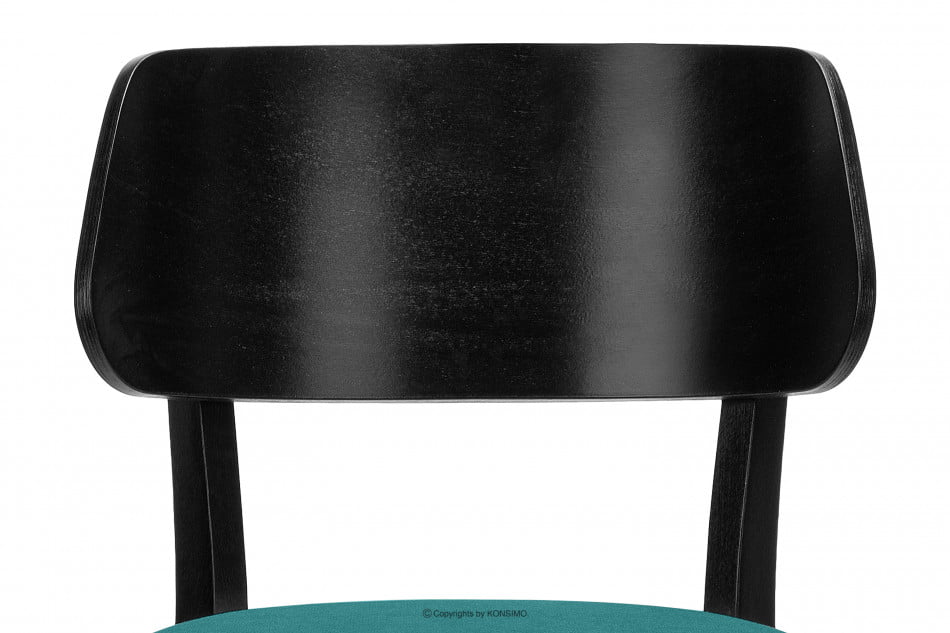 VINIS Moderní černé dřevěné židle tyrkysové 2ks tyrkysová/černá - obrázek 7