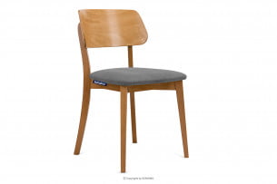 VINIS, https://konsimo.cz/kolekce/vinis/ Moderní dřevěná židle dubová šedá šedý/světlý dub - obrázek