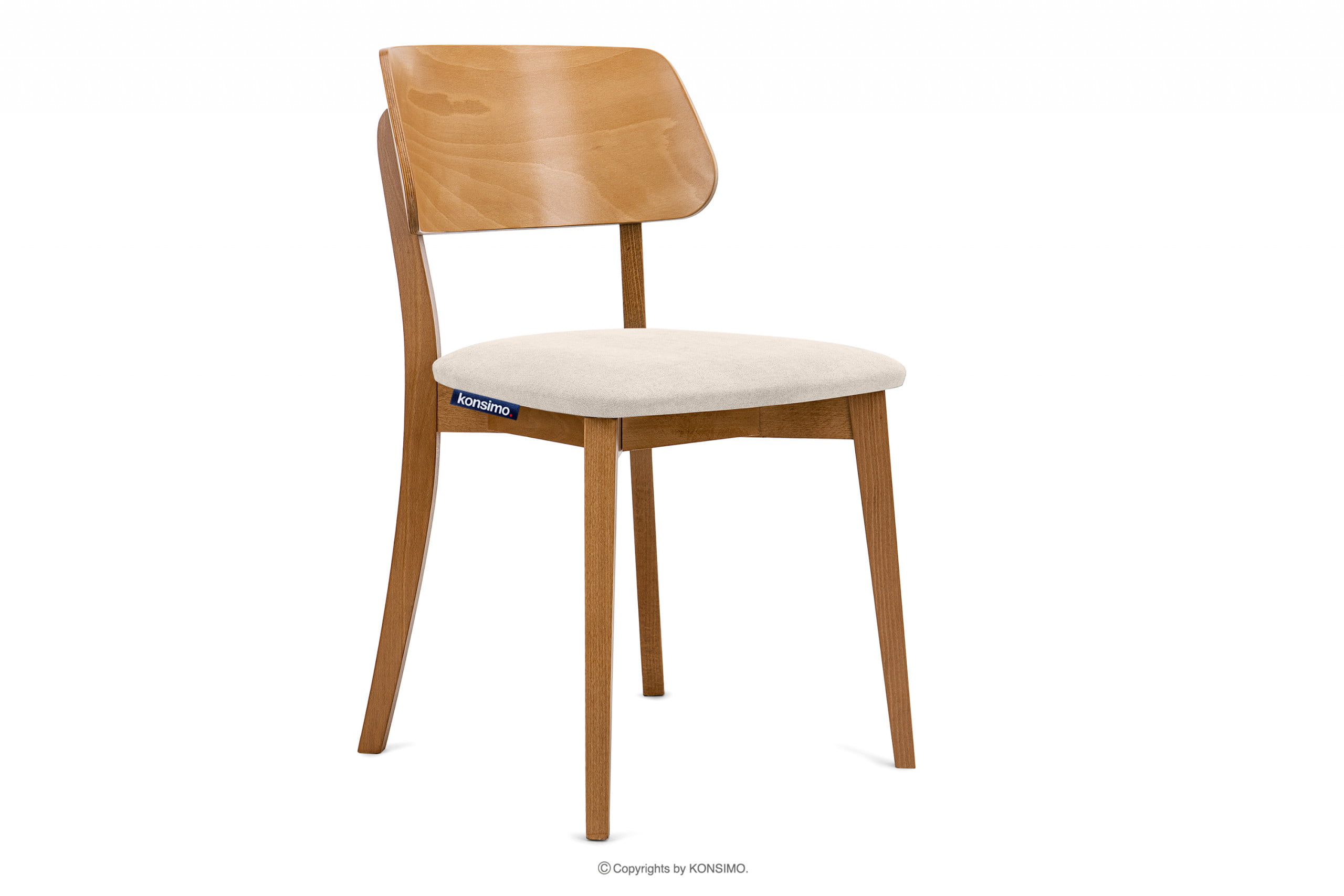 Moderní dřevěná židle dubová krémová