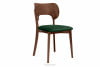 LYCO Lahvově zelená loftová židle ořech 2ks tmavě zelená/střední ořech - obrázek 4