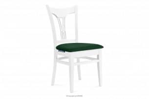 TILU, https://konsimo.cz/kolekce/tilu/ Jídelní židle glamour lahvově zelená tmavě zelená/bílá - obrázek