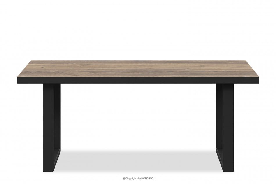 HAYATO Konferenční stolek do obývacího pokoje na černých nohách loft alpský/černý smrk - obrázek 0