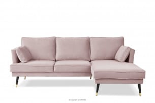 FALCO, https://konsimo.cz/kolekce/falco/ Velurová rohová sedací souprava glamour růžová růžový - obrázek