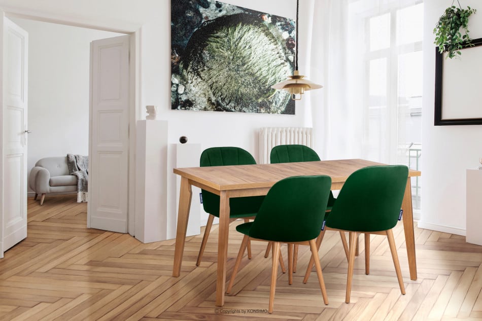 RHENA Skandinávský rozkládací stůl dub světlý dub - obrázek 1