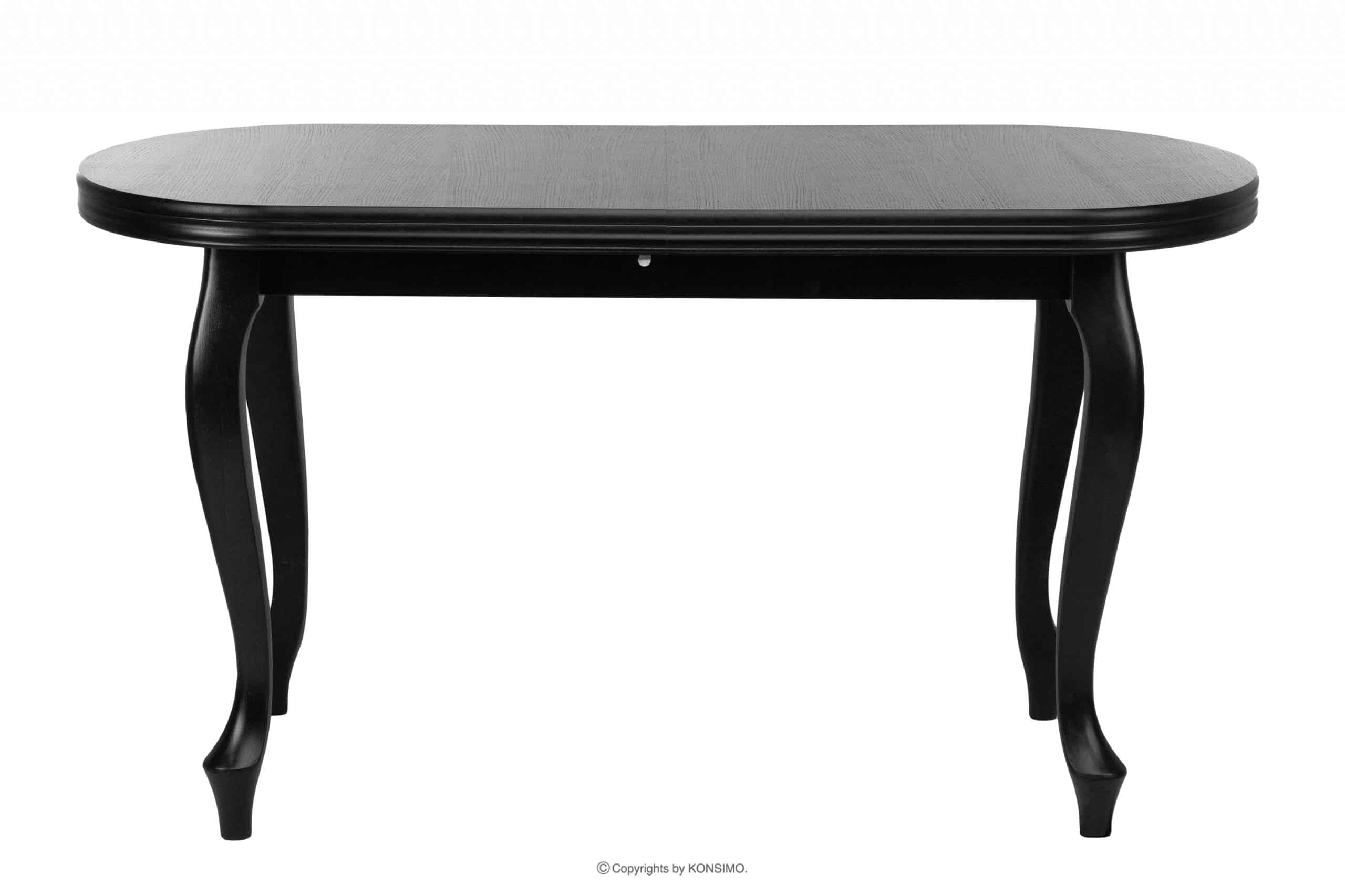 Velký rozkládací stůl 140 cm vintage černý