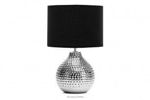 NIPER, https://konsimo.cz/kolekce/niper/ Elegantní lampa se stříbrným podstavcem stříbrná/černá - obrázek