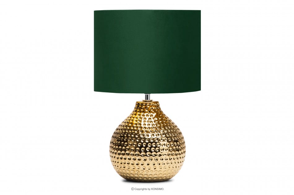 NIPER Elegantní noční lampa se zlatým podstavcem zlatá/zelená - obrázek 0