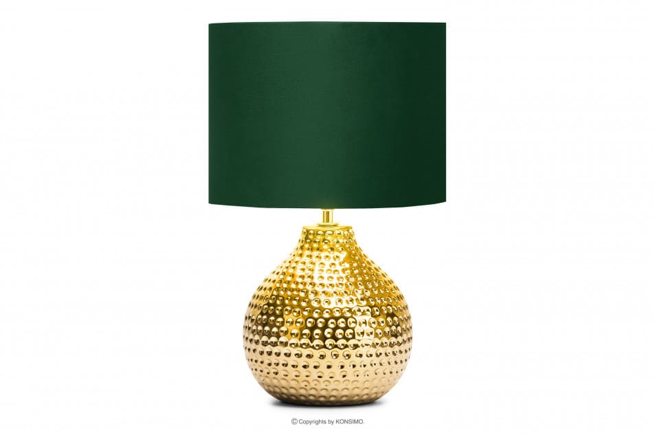 NIPER Elegantní noční lampa se zlatým podstavcem zlatá/zelená - obrázek 2