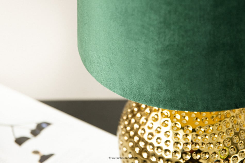 NIPER Elegantní noční lampa se zlatým podstavcem zlatá/zelená - obrázek 10