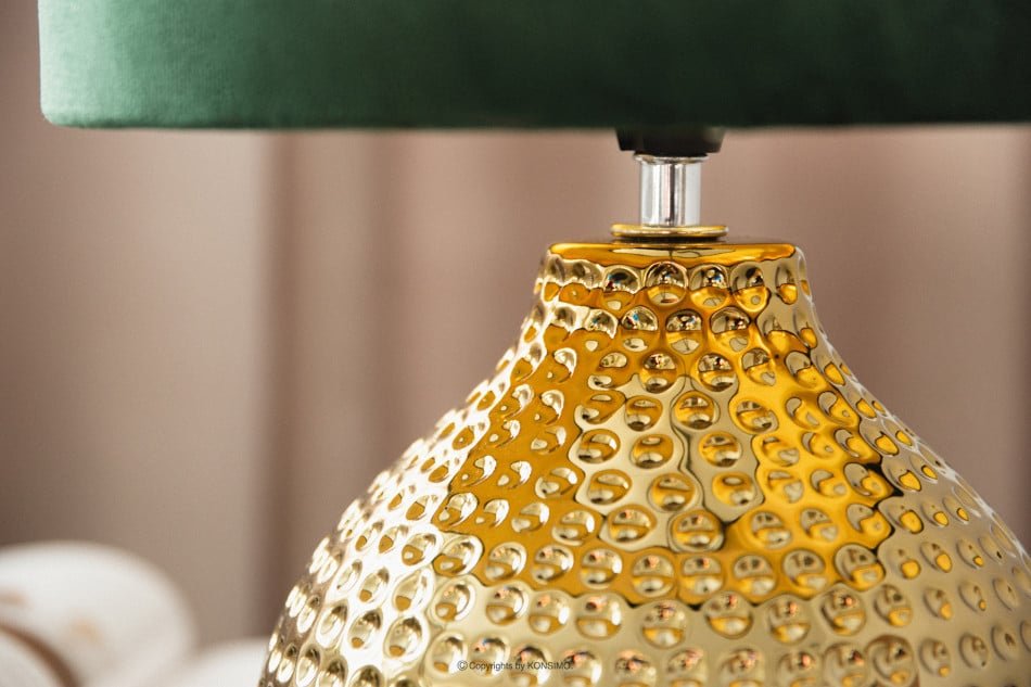 NIPER Elegantní noční lampa se zlatým podstavcem zlatá/zelená - obrázek 9
