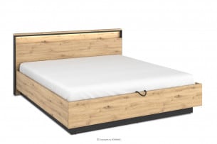 HURICO, https://konsimo.cz/kolekce/hurico/ Stylová postel s rámem postele loft dub artisan/černá - obrázek