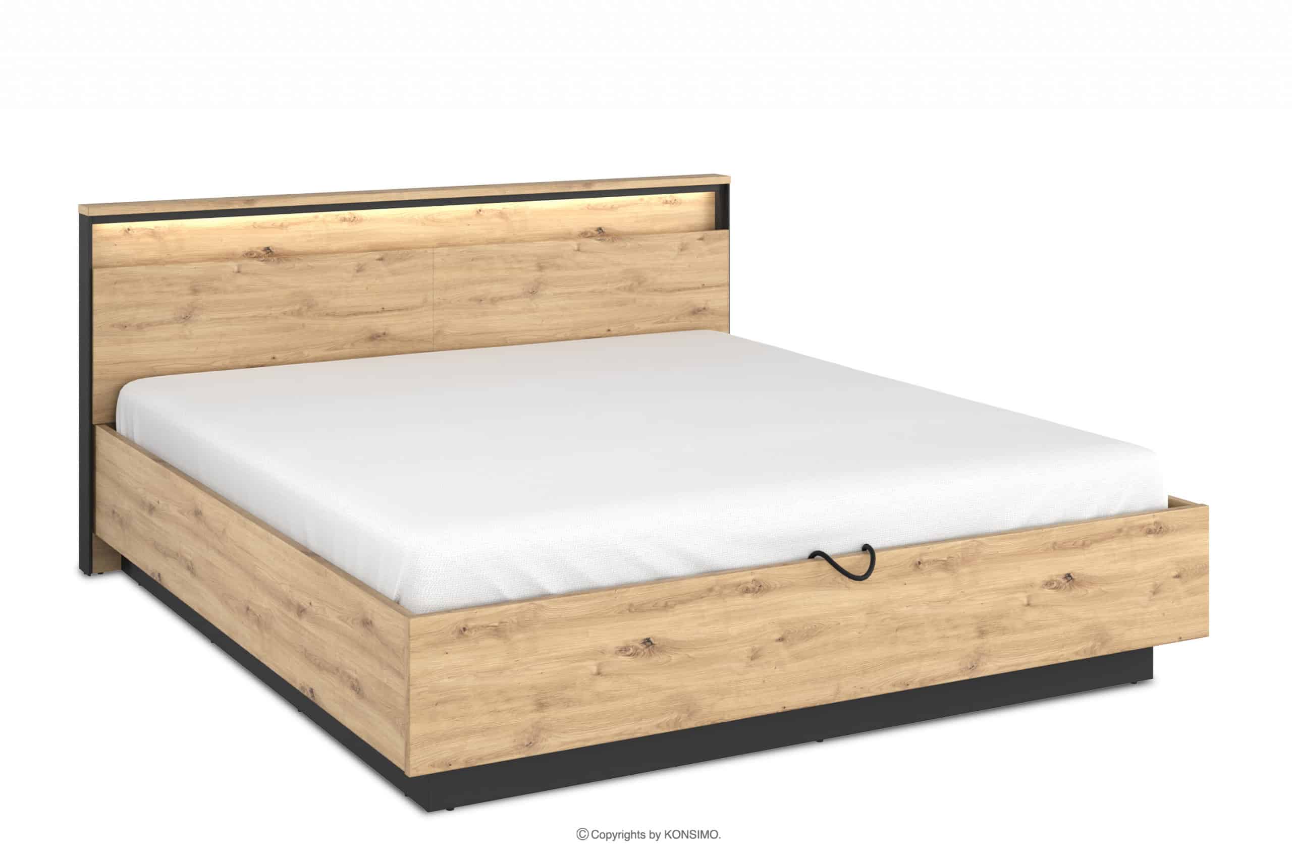 Velká postel s rámem postele loft