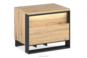HURICO, https://konsimo.cz/kolekce/hurico/ Noční stolek loft dub artisan/černá - obrázek