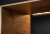 LOFTY Dvoudveřová vitrína v podkrovním stylu se zásuvkami černý/přírodní dub - obrázek 32