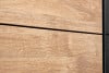LOFTY Vitrína na dřevěných nohách s rýhovaným čelem černý/přírodní dub - obrázek 16