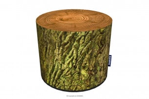 RASIL, https://konsimo.cz/kolekce/rasil/ Moderní puf na sezení kmen stromu voděodolný zelená/hnědá - obrázek