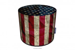 RASIL, https://konsimo.cz/kolekce/rasil/ Voděodolný puf s americkou vlajkou modrá/červená/bílá - obrázek