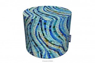 RASIL, https://konsimo.cz/kolekce/rasil/ Modrý puf mozaika voděodolný modrá/námořnická modř - obrázek