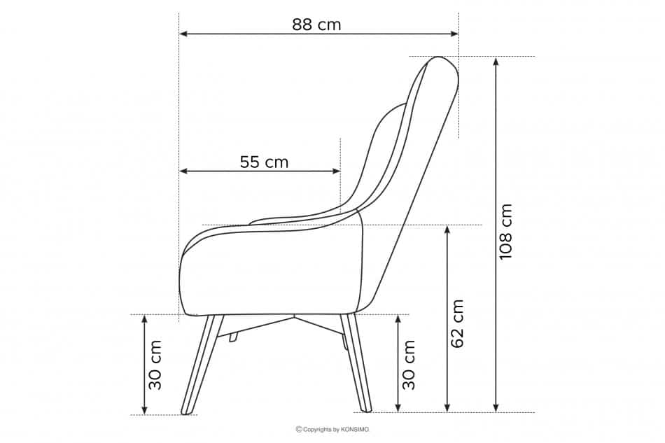 RAMOS Elegantní křeslo světle šedé s prošíváním světle šedé - obrázek 4