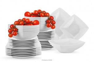 EPIRI, https://konsimo.cz/kolekce/epiri/ Čtvercová jídelní souprava pro 12 osob 36 dílů bílá bílý - obrázek
